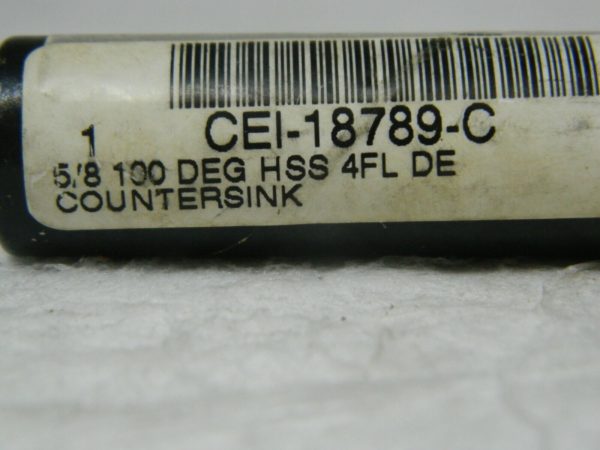 Countersinks Inc Double End HSS Countersink 5/8"100º 4Fl 3.5" OAL CEI-18789-C