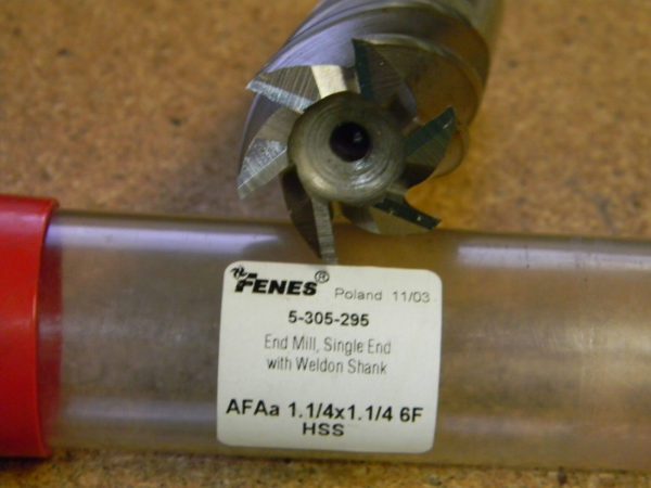 Fenes 5-305-295 1-1/4" x 1-1/4" x 2" x 4-1/2" 6FL HSS Single End Mill