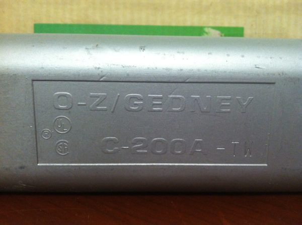 O-Z/Gedney 2" EMT C-Through Termination Conduit Body w/o Cover C-200A-TW