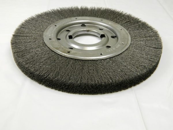 OSBORN Wheel Brush: 10″ Wheel Dia, Crimped, 2″ Hole, 3,600 RPM 22438
