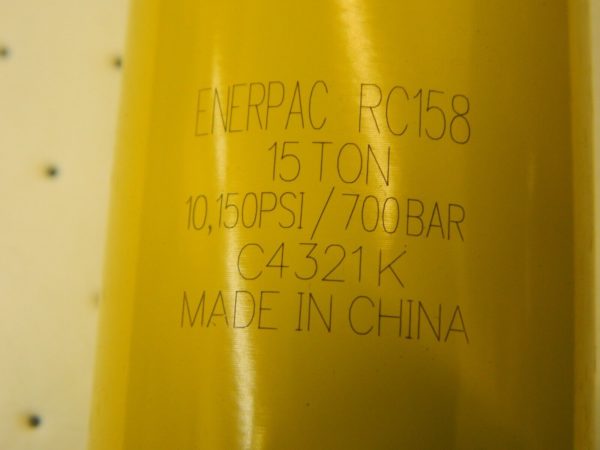 ENERPAC Portable Hydraulic Cylinder: SingleActing 25.13 cu in Oil Capacity RC158