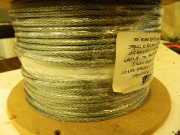 LOOS & CO. 250' Long, 1/8″ x 1/8″ Galvanized Steel Wire DAMAGED GC044XXXX-0250S