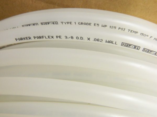 PARKER Polyethylene Tube: 1/4″ ID x 3/8″ OD, Approx. 500' Long BD-E-64-0100-1
