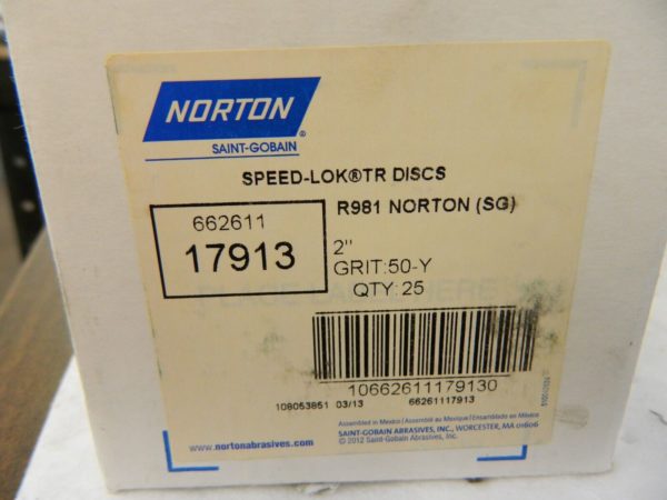 Norton Abrasives 2" 50 Grit Norton SG Quick Change Discs TR 25pk 66261117913