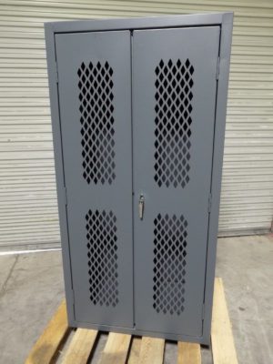 Durham Storage Cabinet w/ Ventilated Doors 4-Shelf 72 H x 36 W x 18 D Steel Grey