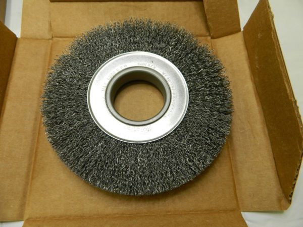 WEILER Wheel Brush: 7″ Wheel Dia, Crimped 5/8″ Hole 6,000 RPM Qty 2 03597036