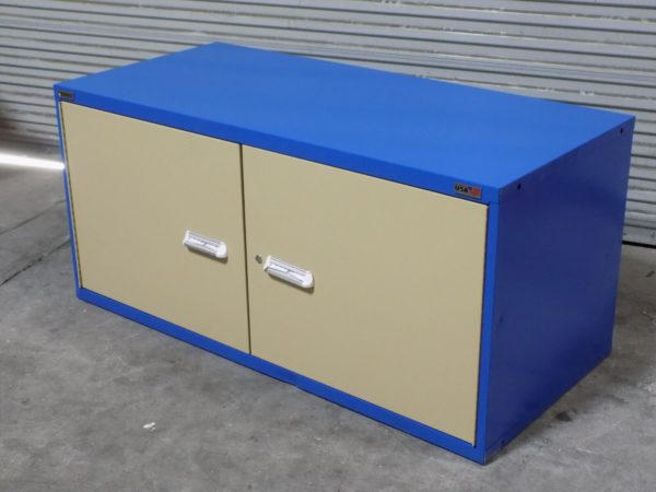 Vidmar Industrial 2-Door Storage Cabinet 60 x 27 x 27 LOCKED SHUT w/ NO KEYS