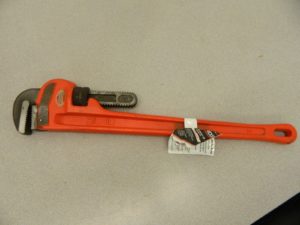 RIDGID Straight Pipe Wrench: 24″ OAL, Cast Iron 31030