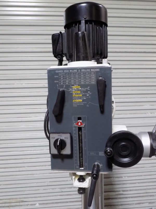 Vectrax Geared Head Mill Drill Machine 20-7/16" Swing 65 - 1550 RPM 220v 1 Ph.