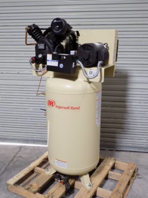 Ingersoll Rand Vertical Air Compressor 80 Gal. 460v 3 Phase 2475N7.5-P Damaged