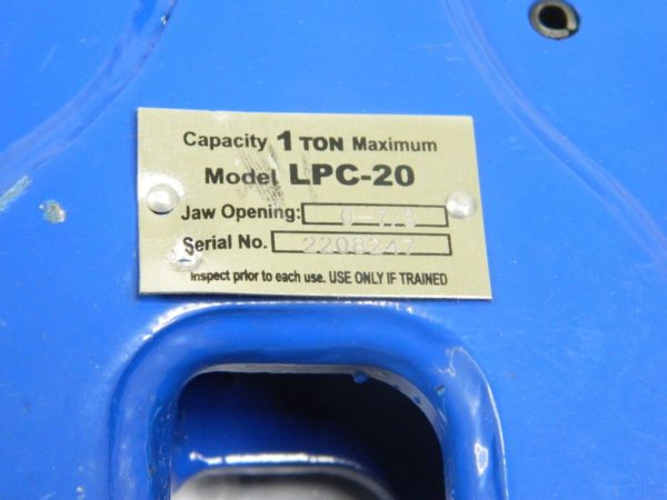 VESTIL 2,000 Lb Capacity Plate Clamp LPC-20