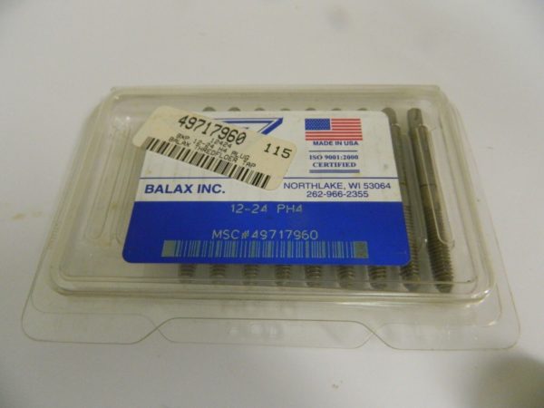 Balax 12424 2-3/8" Oal Unc Plug H4 Bright Hss Thread Forming Taps Qty. 9 USA