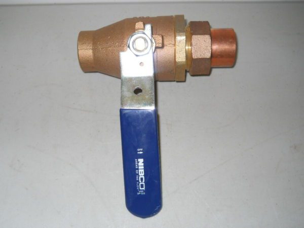 Nibco S58570SU 2-Piece Bronze Ball Valve Full Port 1-1/2" with Single Union End