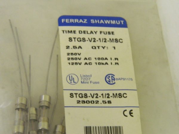 Ferraz Shawmut Time Delay Fuses 10Pk 350 VAC STGS-V2-1/2-MSC