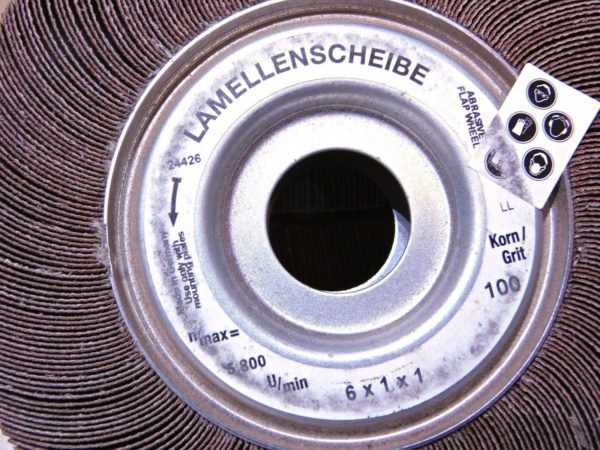 Lamellenscheibe Abrasive Flap Wheel 100Grit 6"x1"x1" Aluminum Oxide Qty5 24426