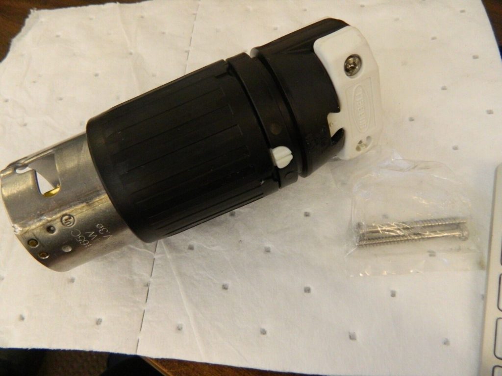 Hubbell Locking Inlet: Plug, Industrial, Non-Nema, 480V, Black
