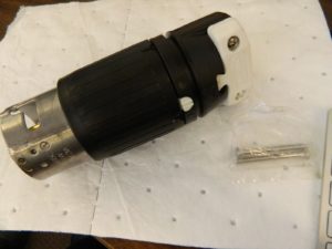 HUBBELL Locking Inlet: Plug, Industrial, Non-NEMA, 480V, Black & White CS8165C