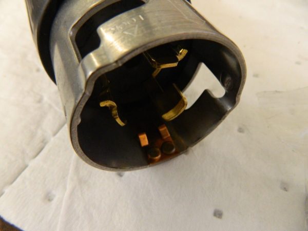 HUBBELL Locking Inlet: Plug, Industrial, Non-NEMA, 480V, Black & White CS8165C