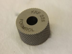 Standard Knurl Wheel: 3/4″ Dia HSS 90 ° Tooth Angle 25 TPI Diamond KRF-225