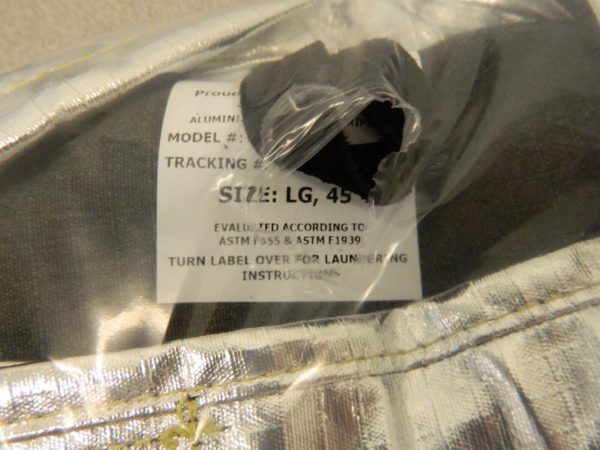 NSA Aluminized 11 oz Ripstop Jacket 45" Silver Size L NXJH5CLG45