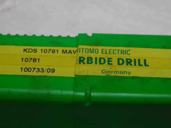 Sumitomo Electric Carbide Tip Coolant Drill 1.0781” Dia 9-17/64” OAL KDS10781MAV