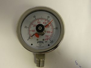 Winters 2-1/2" Dial 1/4 Thread, 0-100 Scale Range Pressure Gauge PFP82425MAXI