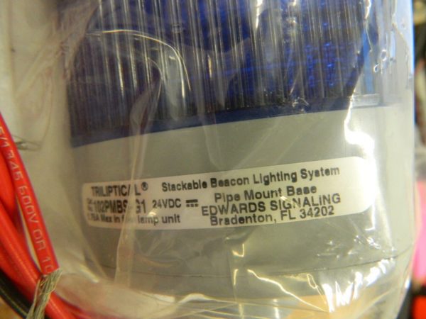 EDWARDS SIGNALING Incandescent Lamp, Amber, Blue, Red Tower Light 102SIN-RBA-G1
