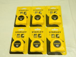 STANLEY Tape Measure: 12' Long, 1/2″ Width, Yellow Blade Qty 6 30-485