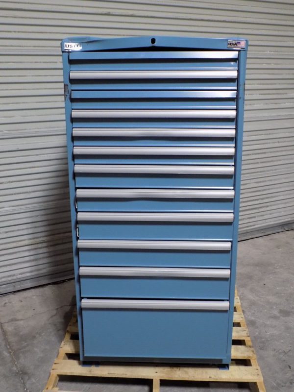 Lista Modular Storage Cabinet 12 Drawer 59 x 28 x 28 Steel Blue DAMAGED