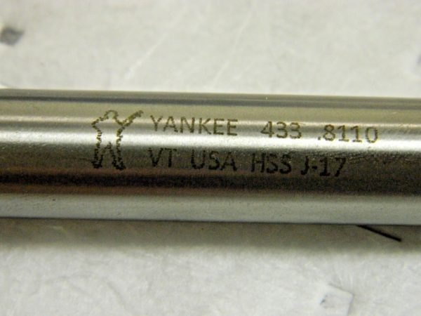 Yankee Chucking Reamer HSS 0.811" Diam x 9-1/2" OAL 8 FL 433 .8110