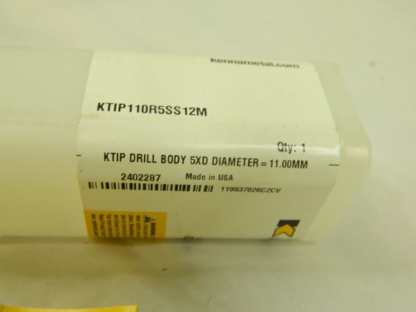 KENNAMETAL Replaceable-Tip Drill: 11 to 11.49 mm KTIP110R5SS12M