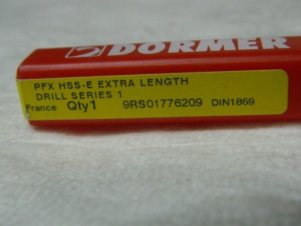 DORMER Extra Length Drill Bit 1/2" 130° 2-Flute Cobalt Series A976 0347188