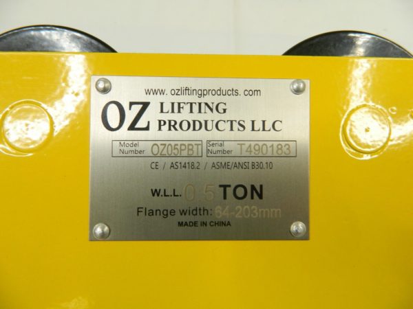 Oz Lifting Products Trolley, 1000 Lb. OZ05PBT