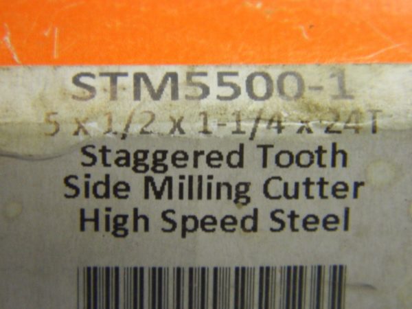 Moon 1/2" x 5" HSS 24 Tooth Side Milling Cutter STM5500-1
