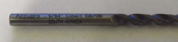 Accupro Jobber Length Drill Bits 9/64" 130° TiAIN Cobalt Qty. 5 05926332