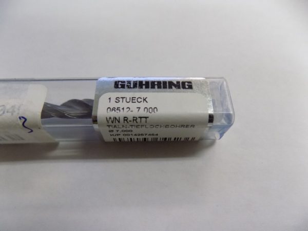Guhring 7mm 135° 2-Flute Solid Carbide Extra Length Drill Bit 9065120070000