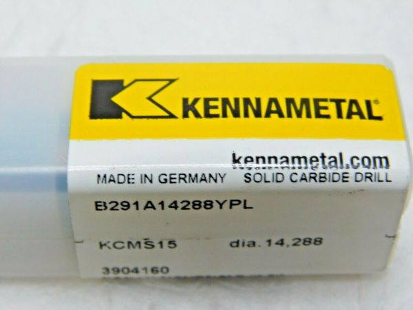 Kennametal Carbide Screw Machine Coolant Drill 9/16" 140° B291A14288YPL 3904160