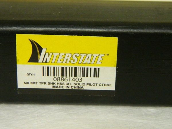 Interstate Solid Pilot Counterbore HSS 3MT 5/8" Compatible 3FL 08861403