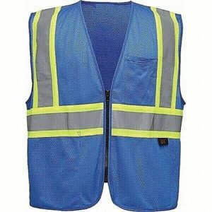 GSS Safety Size 2X/3XL Blue Mesh General Purpose High Visibility Vest QTY 10