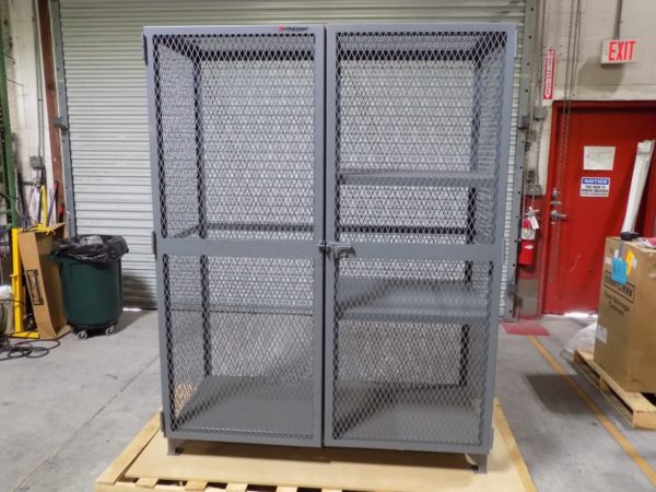 Little Giant Welded Steel Combination Storage Locker 78" x 60" x 24" DAMAGED