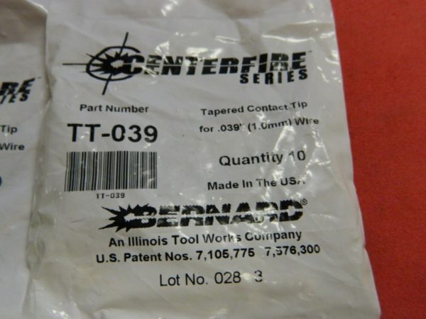 Bernard Contact Tip .039" X 2" Centerfire TT Series Set of 20 USA #TT-039