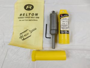 RELTON Hole Saw: 2-1/2″Saw Dia, 2″Cut Depth Carbide Tipped Toothed Edge STHS-40