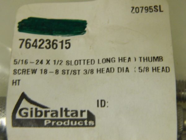 Gibraltar Slotted Long Head Thumb Screws 2 Pack 5/16-24 x 1/2 76423615