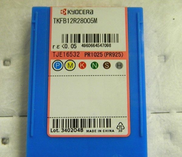 Kyocera Carbide Turning Inserts TKFB12R28005M Grade PR1025 Qty 8 8827635