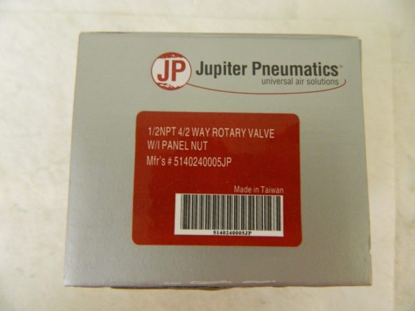 Jupiter Pneumatics Rotary Valve w/ Panel Nut 1/2" NPT 4/2 Way 5140240005JP