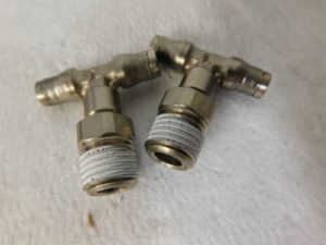 Legris Brass Push-to-Connect Tube Male Swivel Branch Tee QTY 2 3208 04 14