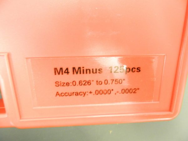 MHC Class ZZ Plug Gage Set: 0.626 to 0.75″ Range, 125 Pc 616-81416