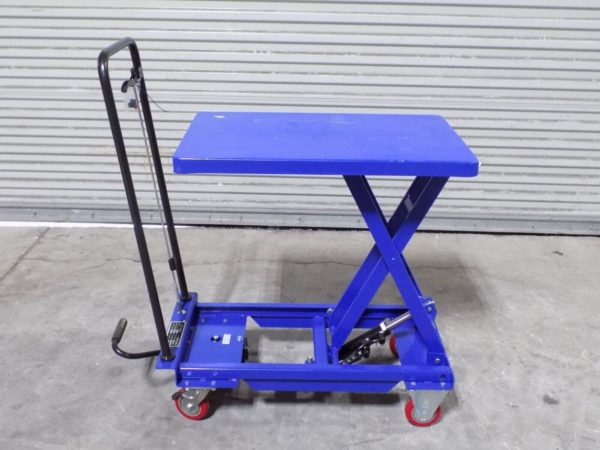 WorkSmart Hydraulic Scissor Lift Cart 440 lb Capacity 27 x 17 Platform USED