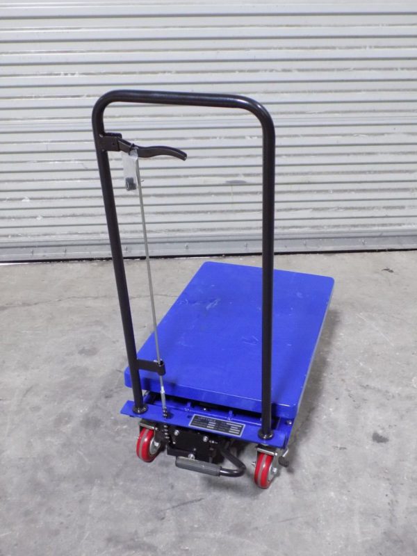 WorkSmart Hydraulic Scissor Lift Cart 440 lb Capacity 27 x 17 Platform USED