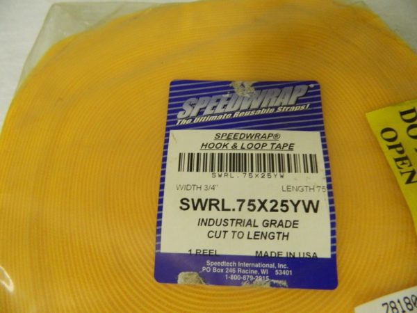 Speedwrap Hook and Loop Strap 75 Ft. L 3/4" Wide Yellow 78180981